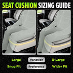 XL Truck Seat Cushion for Truck Driver Seat Cushion - Upgraded Back Support, CertiPUR-US® Certified - Thick Memory Foam, Pain Relief for Hours of Driving, Trucker Approved Big Rig - Gray