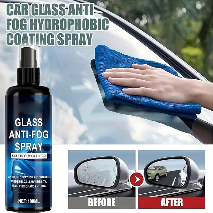 Anti Fog Defogging Sprayed for Car Windshield and Helmet Clear Enhancement Long Lasting Formulas Prevents Fog Accumulation Car Glass Anti Fog