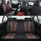 Coverado Car Seat Covers, Seat Covers Full Set, Coffee Car Seat Cover, Auto Seat Covers Front Seats Rear Seat Cover, Luxury Car Seat Cushion,Leather Seat Cover Seat Protector Universal Fit Most Cars