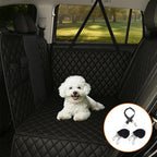 fidozen Dog Car Seat Cover, Universal Fit, Waterproof, Breathable, Machine Washable, Pet Hammock with Storage Pocket, (Black, Standard)