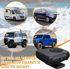 12V 200W Car Heater and Fan, Portable Dual Mode car heater Defroster Defogger, 360° Adjustable Vent for Interior Comfort, Easy Plug-in Installation