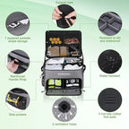Golf Trunk Organizer, Waterproof Car Golf Locker with Separate Ventilated Compartment for 2 Pair Shoes, Golf Storage for Balls, Tees, Cap, Clothes, Gloves, Accessories, Gifts for Men, Women