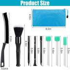 Car Detailing Kit Interior,Car Cleaning Interior Cleaner Brush Kit Tool,Car Care Detail & Clean Supplies Accessories Kits,Suitable for Auto,SUV,Truck,Sedan,Dashboard,Panel,10 Pcs Tools Sets