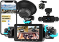 4 Channel Dash Cam, 360 Dash Camera FHD 1080Px4 Front and Rear Inside Left Right, Car Camera with 5G WiFi/APP Loop Recording G-Sensor Night Vision Motion Detection Backup Assist