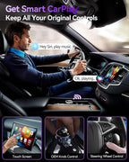 2026 Upgrade Wireless CarPlay Adapter for iPhone, Convert Factory Wired to Wireless CarPlay Dongle, Plug and Play Fast Auto-Connect, Low Latency Car Gadget for 2015+ OEM Wired Cars & iOS 10+