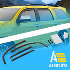 Extra Durable Window Deflectors in-Channel Window Visors Rain Guards Fit for Toyota Sequoia 2008-2022, Sun Visors, Wind Vent for Shades, Exterior Car Accessories - 4pcs. AG0514