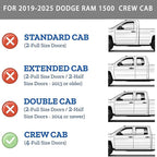 in Channel Rain Guards Window Visors for 2019-2025 Dodge Ram 1500 Crew Cab,Side Vent Window Deflectors Vent Visors Shade for Dodge Ram 1500 Crew Cab 19-25,Truck Accessories-4pcs