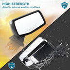 Right Passenger Side Mirror Compatible With 2019-2025 Chevy Silverado 1500 With Power Folding Heated Turn Signal Puddle Lights Mirror Memory Temperature Sensor Chrome Replace#84309684(15Pins)