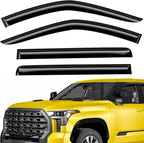 Extra Durable Window Deflectors Tape-On Window Visors Rain Guards Fit for Toyota Tundra 2022-2026 CrewMax, Sun Visors, Wind Vent for Shades, Exterior Car Accessories - 4pcs. AG0181