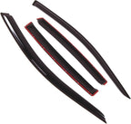 WD2-095 Dark Smoke 4 Pcs Set Window Visor (Outside Mount) Deflector Rain Guard Compatible with 2007-2010 Chrysler Sebring