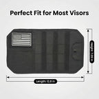 Visor Organizer, Car Sun Visor Organizer for Trucks & Auto, Tactical Molle Visor Panel with Large Capacity Storage, Keep Car Accessories Neat, Fits SUV Sedan Off-road Vehicles, Black,12.8x7x1.2 Inch
