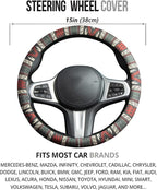 Western Aztec Steering Wheel Cover Auto Steering Wheel Protector, Anti-Slip, Breathable, Absorbing Sweat, Universal Aztec Car Accessories 14.5–15 inch
