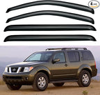 Window Visors Rain Guards Shield for 2005-2012 Nissan Pathfinder, Out-Channel Window Vent Wind Deflectors Visors Shades for 05-12 Nissan Pathfinder