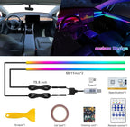 Dreamcolor Acrylic Interior Car LED Strip Light with USB/Type C, RGB 2 in 1 with 110.2 inches LED Strip, Dynamic Chasing Music Sync Neon Ambient Lighting Kits