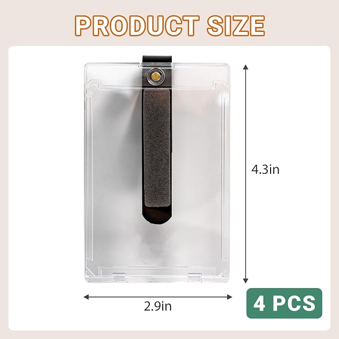 4 Packs Magnetic Car Picture Holder for Visor - Car Photo Holder with Clips for Easy Display - Visor Clip Photo Frame for 3 Inch Photos