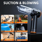 Handheld Vacuum Cleaner Cordless, 23000Pa Powerful Car Mini Vacuum Cleaner, Rechargeable Portable Lightweight dust Catcher for Home Car Carpet Stairs Pet Hair Deep Cleaning（Black-Orange）