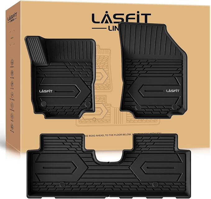 Floor Mats for Chevrolet Chevy Equinox/GMC Terrain Car Mats 2018-2024 (Not Fit Equinox Ev), All Weather TPE Custom Fit Automotive Floor Mats for Cars, 1st and 2nd Row Car Floor Mats Full Set