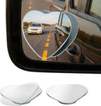 Heart Shaped Blind Spot Mirror 2 Pack HD Frameless Convex Glass for Wide Angle View and Safer Lane Changing Compatible with Cars SUVs Trucks RVs Cute & Safe Car Mirror Accessory