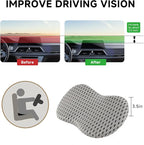 Car Seat Cushion - Memory Foam Seat Pad for Sciatica & Lower Back Pain Relief - Driving Cushion with Breathable Mesh Cover - Road Trip Essentials for Drivers (3D Gray)