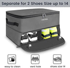 2 Layer Golf Trunk Organizer, Golf Gifts for Men with Separate Ventilated Compartment for 2 Pair Shoes, Waterproof Car Trunk Locker for Balls, Tees, Clothes, Gloves, Gifts for Golfers