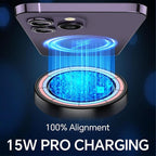for MagSafe Car Mount Charger【Ultra Magnet】 Magnetic Phone Holders for Your Car Charger【Windshield+Vent+Dash】 Magnetic Wireless Car Phone Holder Charger Car Mount for iPhone 17 (Purple)