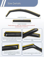 in-Channel Window Rain Guard for Toyota 4Runner 2025-2026 Rain Guards 4 Runner Side Window Visors Low Profile Vent Visor Window Deflectors Vent Shades Car Accessories