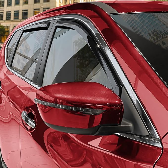 Voron Glass in-Channel Extra Durable Rain Guards for Nissan Rogue 2014-2020 SUV, Window Deflectors, Vent Window Visors, 4 Pieces - 220104