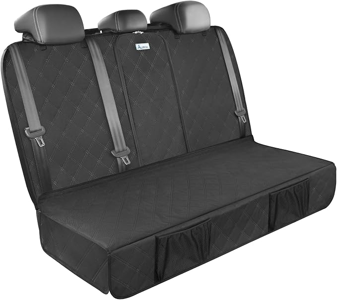 ALLANSING Upgraded 900D Heavy Duty Dog Back Bench Seat Cover, Car Seat Protector, Seatbelt & Armrest Compatible, Waterproof & Non‑Slip for Dogs & Kids, Fits Compact Cars and SUVs