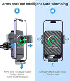 Wireless Car Charger, 15W Fast Charging Auto-Clamping Car Mount Universal Hands-Free Car Charger Mount for Dash Windshield Air Vent Compatible with iPhone 16 15/14/13/12, Samsung S23/S22/S21,etc