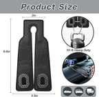 Car Headrest Hooks Universal Car Purse Hook Premium Leather and Alloy Twin Hook Car Seat Back Storage Hanger Hook for Purse Bags Cloth Drink Durable Holder Car Accessories (BH09-Black-Black-4 Pcs)