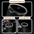 Leakproof Car Trash Can,Mini Car Trash Bin for SUV and Truck,Small Removable Liner Cars Garbage Can,Waterproof Automotive TrashCan for Vehicle,Home,Office,Multipurpose,Easy to Clean (Black 2)