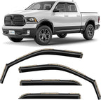 in-Channel Incredibly Durable Rain Guards for Dodge Ram 1500 Classic 2019-2024 Crew Cab, Original Window Deflectors, Vent Window Visors, Vent Deflector, 4 pcs. - 619438