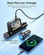 360° 4 Channel Dash Cam Front and Rear Inside, Built-in 128GB eMMC, 2K+1080P*3 Dashcam, Left Right, Voice Control, 5G WiFi Dash Camera for Cars with 4 Adjustable Lenses, IR Night Vision, M660