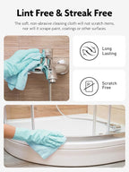Microfiber Cleaning Cloth Roll- 75 Sheets, 12" x 12" (Blue) | Super Absorbent, Lint-free, Tear-away Microfiber Towel Roll, for All-Purpose Cleaning, Reusable Alternative to Paper Towels