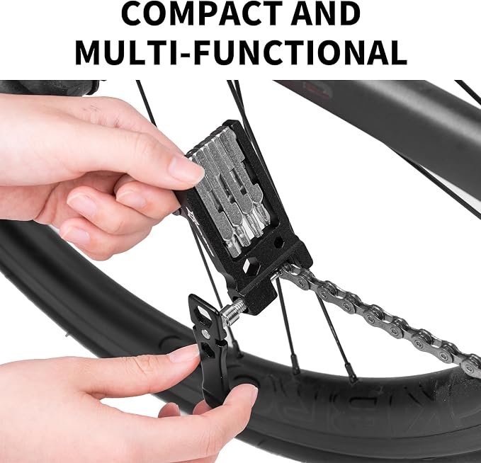 20 In 1 Bike Multi-Function Tool Kit - Allen Wrench, Tire Levers | Portable, Foldable, High Quality Steel,Bike Multitool Cycling Tool Kit