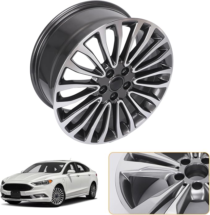 Replacement New 18'' x 8.5" Aluminum Alloy Wheel Rim Compatible with Ford Fusion 2017-2018, Factory Replacement Rim, OE Direct Replacement