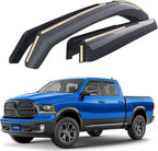 Goodyear Shatterproof in-Channel Window Deflectors for Dodge Ram 1500 Classic 2019-2024 Crew Cab, Rain Guards, Window Visors for Cars, Vent Deflector, Car Accessories, 4 pcs - GY007729