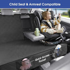 ALLANSING Upgraded 900D Heavy Duty Dog Back Bench Seat Cover, Car Seat Protector, Seatbelt & Armrest Compatible, Waterproof & Non‑Slip for Dogs & Kids, Fits Compact Cars and SUVs