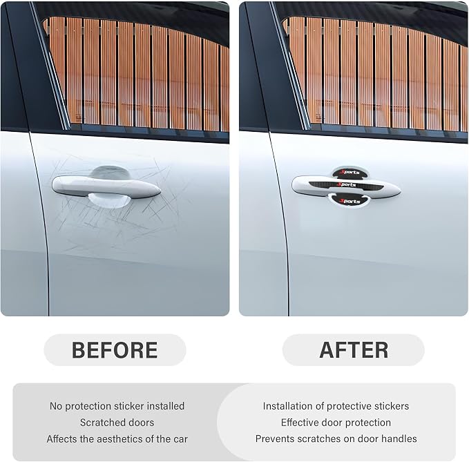 8PCS Car Door Protector,Sports Car Door Handle Protector,Sports Car Door Handle Scratch Protector,Universal CCar Door Edge Protector Fit Most Cars,SUVs,Trucks