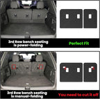 Trunk Mat with Backrest Mat for Chevrolet Chevy Traverse 2024-2026 & GMC Acadia 2024-2026 & Buick Enclave 2025-2026, All Weather TPE Custom Fit Cargo Mat Trunk Liner with Backrest Mat, Black