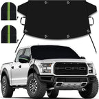 Windshield Cover for Ice and Snow, Car Windshield Snow Cover, Thicken Windshield Frost Cover Waterproof Windshield Snow Ice Cover with Side Mirrors Cover for Most SUVs Trucks (74"x 47")