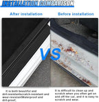 Car Door Sill Protector, Carbon Fiber Anti-Scratch Automotive Doors Edge Guards, Waterpoor Car Door Threshold Protection Auto Decoration Sticker, Universal Vehicle Interior Accessories (5PCS)