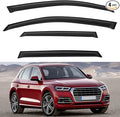 4pcs Front+Rear Smoke Tint Sun/Rain Guard Outside Mount Tape-On Vent Window Visors Compatible with 09-17 Q5/SQ5 8R