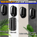 4 PCS Car Mini Hooks, Strong Self-Adhesive Backseat Hangers, Multifunctional Wall Hanging Hooks, Universal Hook Stickers for Key Charging Cable Earphone Car Interior Accessories (Glossy)