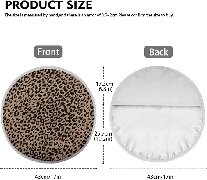 Brown Leopard Print Steering Wheel Cover Sun Shade,Insulated Car Steering Wheel Cover for Blocking Sun & Heat,Cheetah Print Car Accessories 17 inch Steering Wheel Shield for Cars SUV Trucks