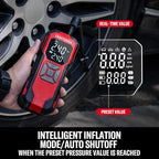 Tire Inflator Portable Air Compressor, Cordless Mini Air Pump for Car Tires with Digital Tire Pressure Gauge, 6000mAh Battery Powered Air Pump, Max Pressure 150 PSI, 12V DC Corded
