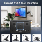 10.1” HD Monitor for Mini TV & Car Video Player & Computer Display TFT LCD Color Screen for Car Backup Camera & Home Security System Built in Speaker Support BNC/AVI/VGA/HDMI