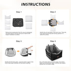 Dog Car Seats for Small Medium Dogs, Wipe Clean Waterproof Detachable PU Leather Cover, Thickened 2 inch Memory Foam Pet Car Seat with Safety Belt and Storage Pockets(No Cushion)
