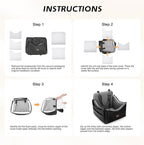 PU Dog Car Seats for Small Medium Dogs, Wipe Clean Waterproof Dog Booster Seat with 2.5 inch Cushion, Thickened 2 inch Memory Foam Pet Car Seats with Safety Belt and Storage Pockets