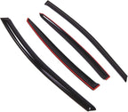 Outside Mount Window Vent Visors Rain Guards Compatible with Hyundai Elantra 2011-2016 | Side Window Wind Deflectors Rain Shields | Black Tinted, 4 Pcs Set, BGWV-586